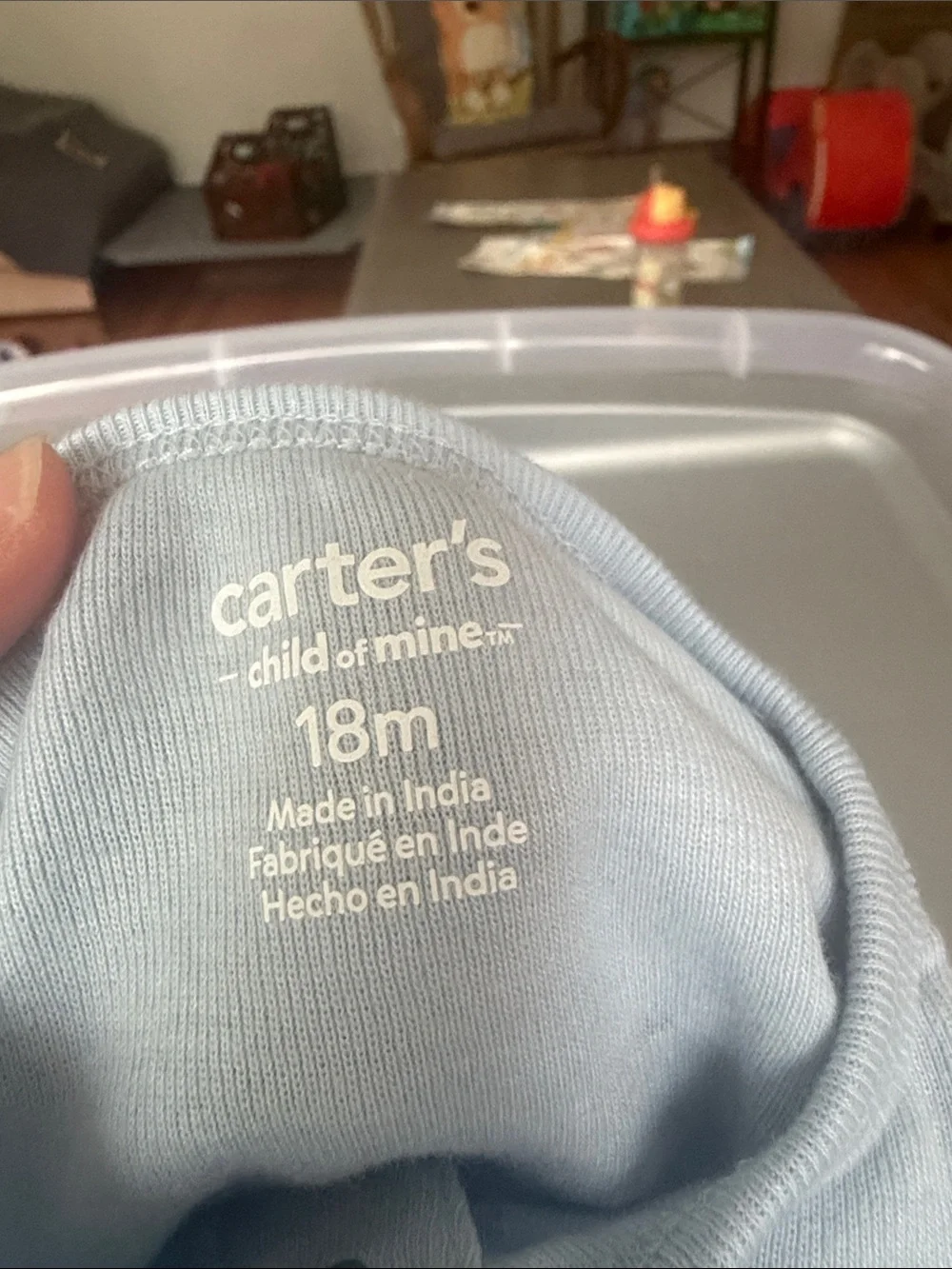 Carter's Light Blue Baby One-Piece Bodysuit with Whale Applique